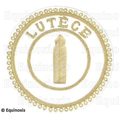 Badge / Macaron GLNF – Grande tenue provinciale – Deuxième Grand Surveillant – Lutèce – Brodé main